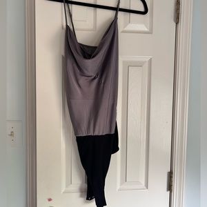 Cowl Neck Silk Bodysuit